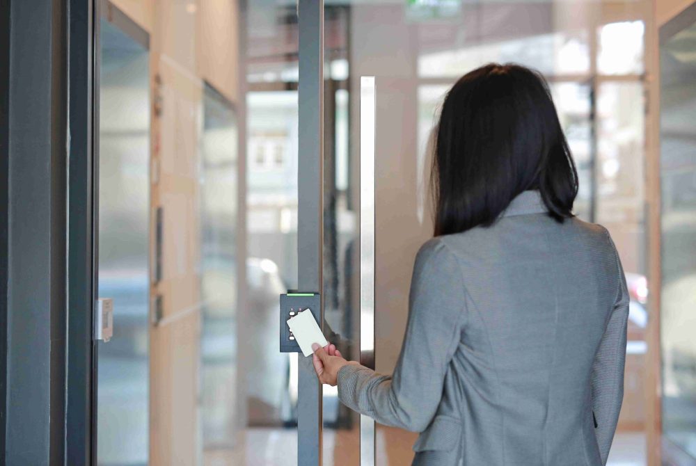 door-access-with-key-card-office-building